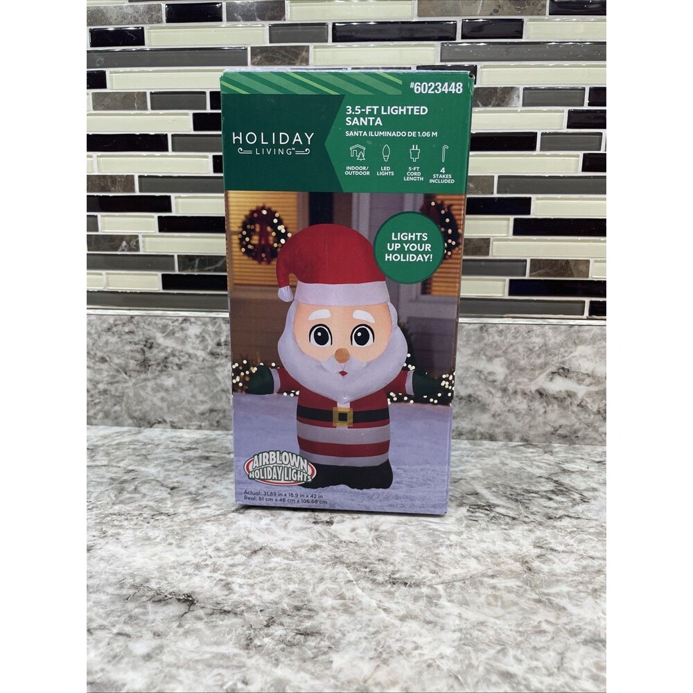 Holiday Living 3.5-ft Lighted Santa Christmas Inflatable UPC 191245868903